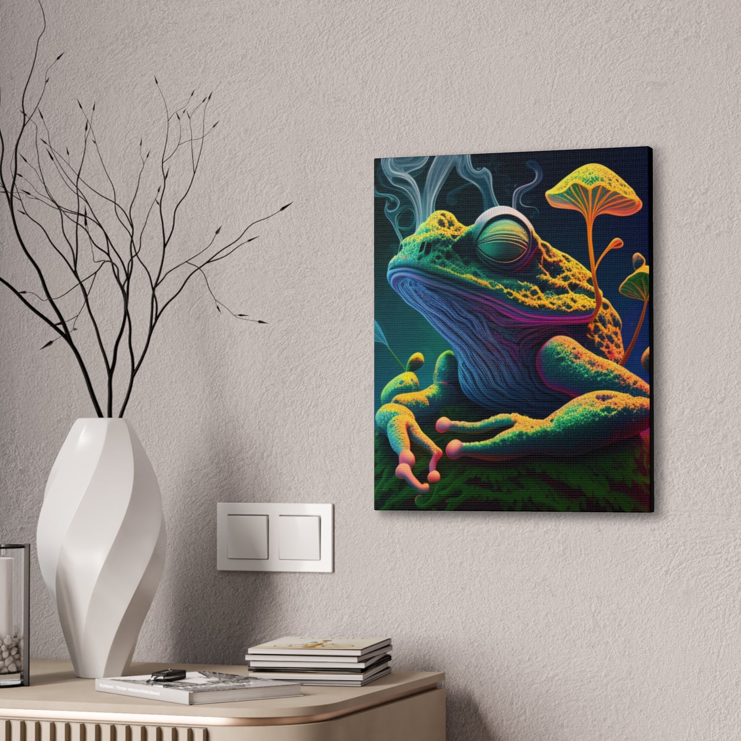 Psychedelic Frog Canvas