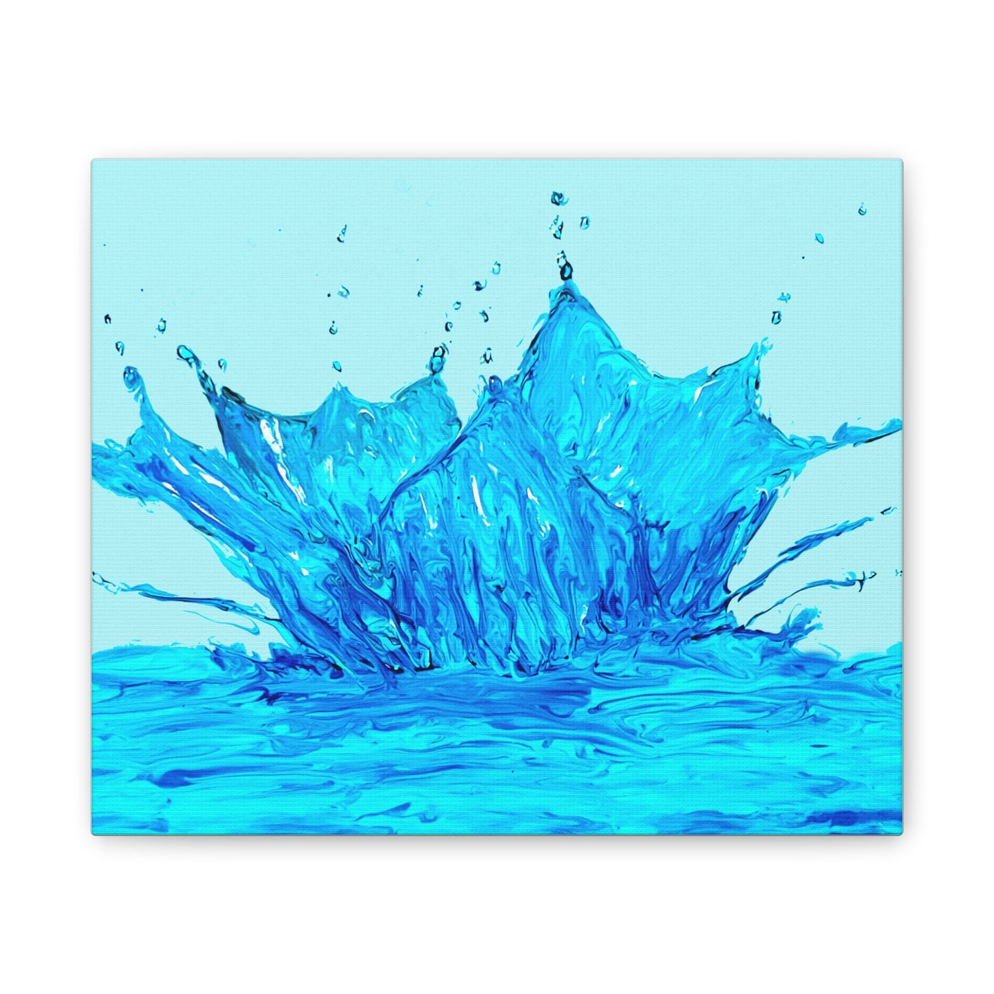 Splash of Life: Dynamic Water in Motion stretched canvas print