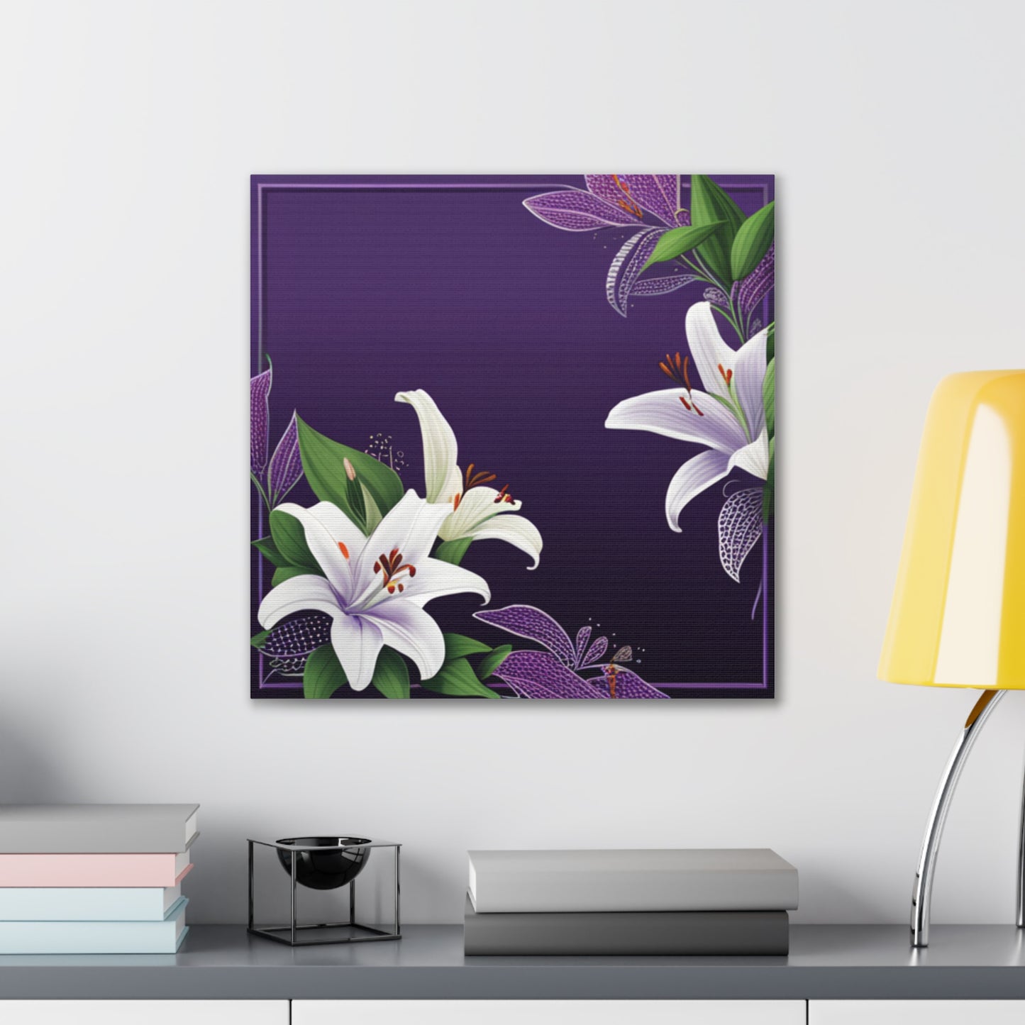 Lilies in Twilight Canvas
