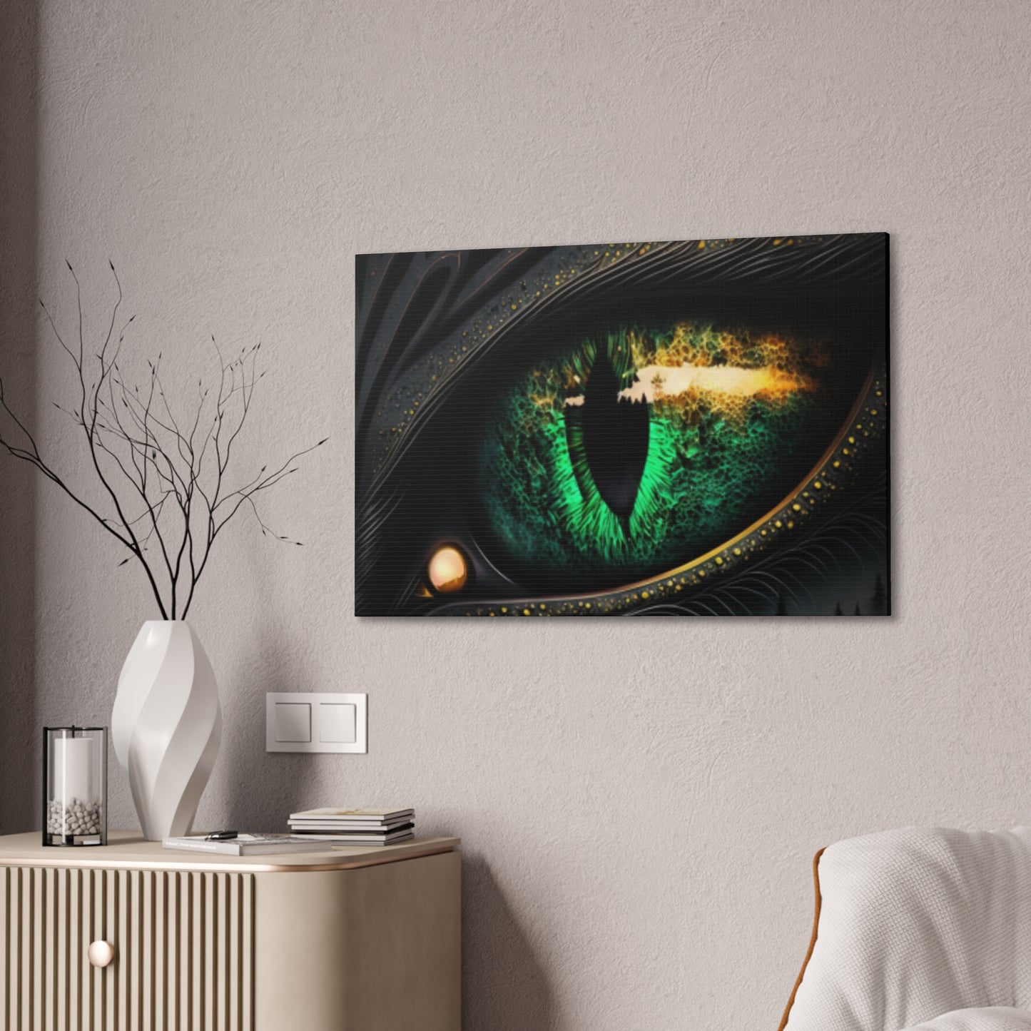 Steampunk Dragon Eye Canvas
