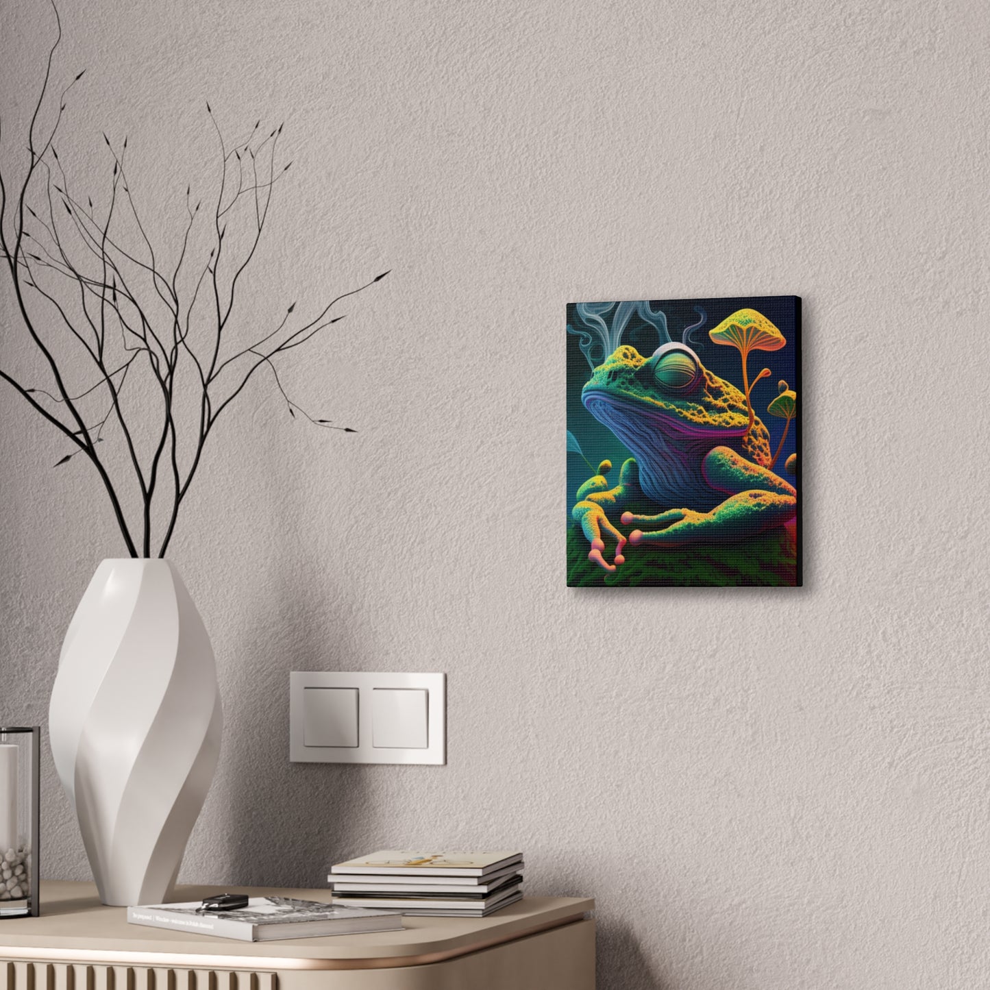 Psychedelic Frog Canvas