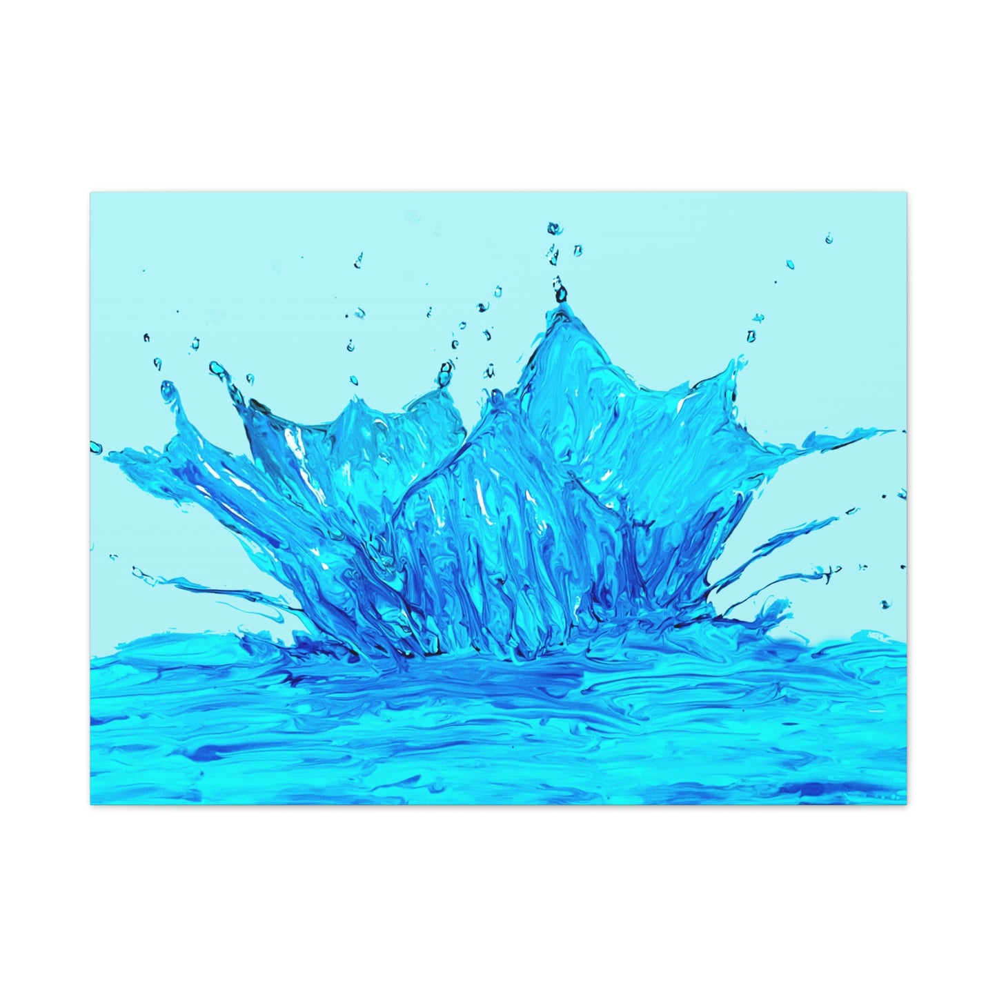 Splash of Life: Dynamic Water in Motion stretched canvas print