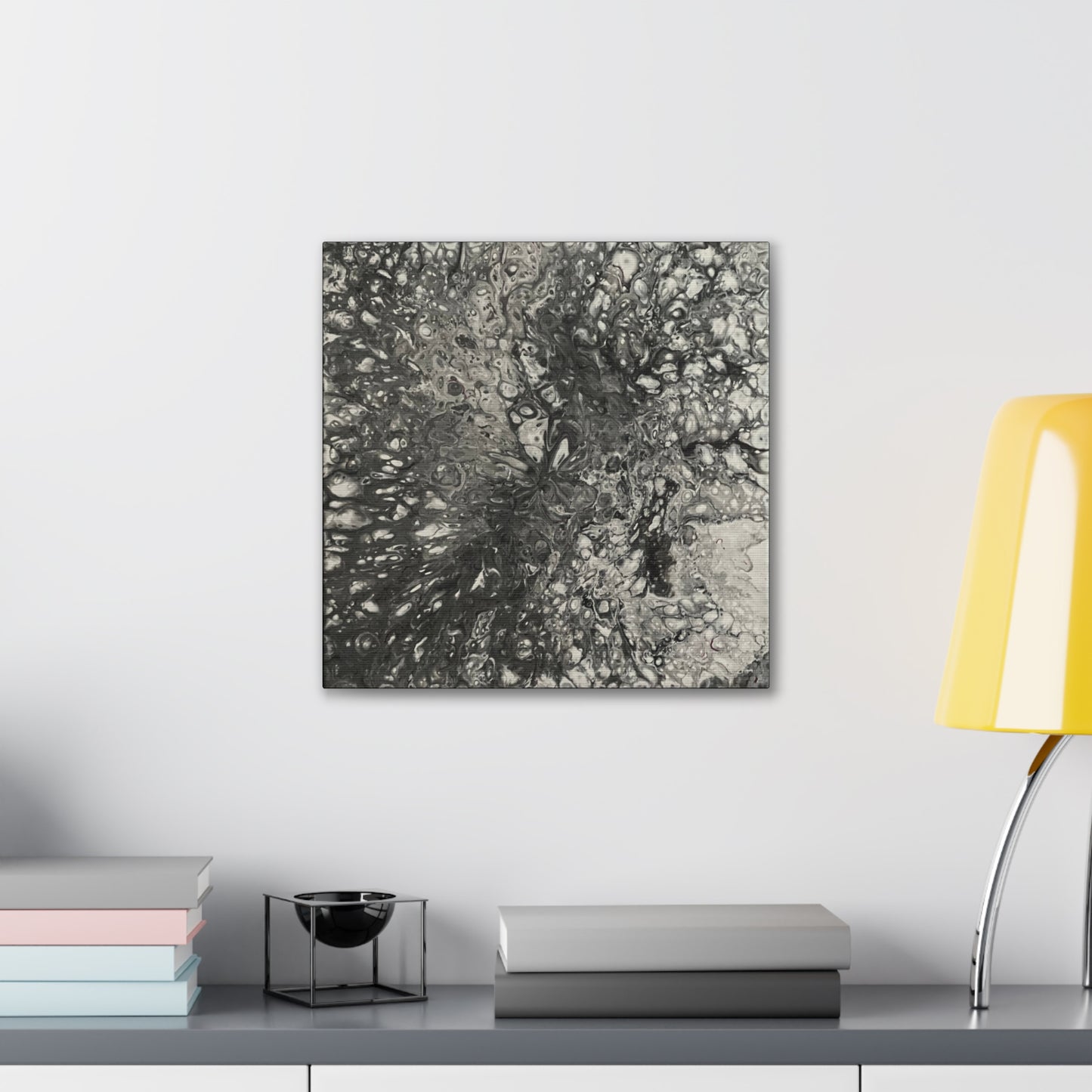 Monochrome Whirl Canvas