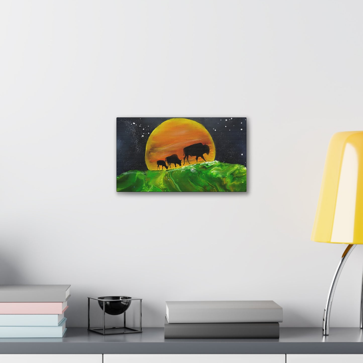 Majestic Bison Journey stretched canvas print