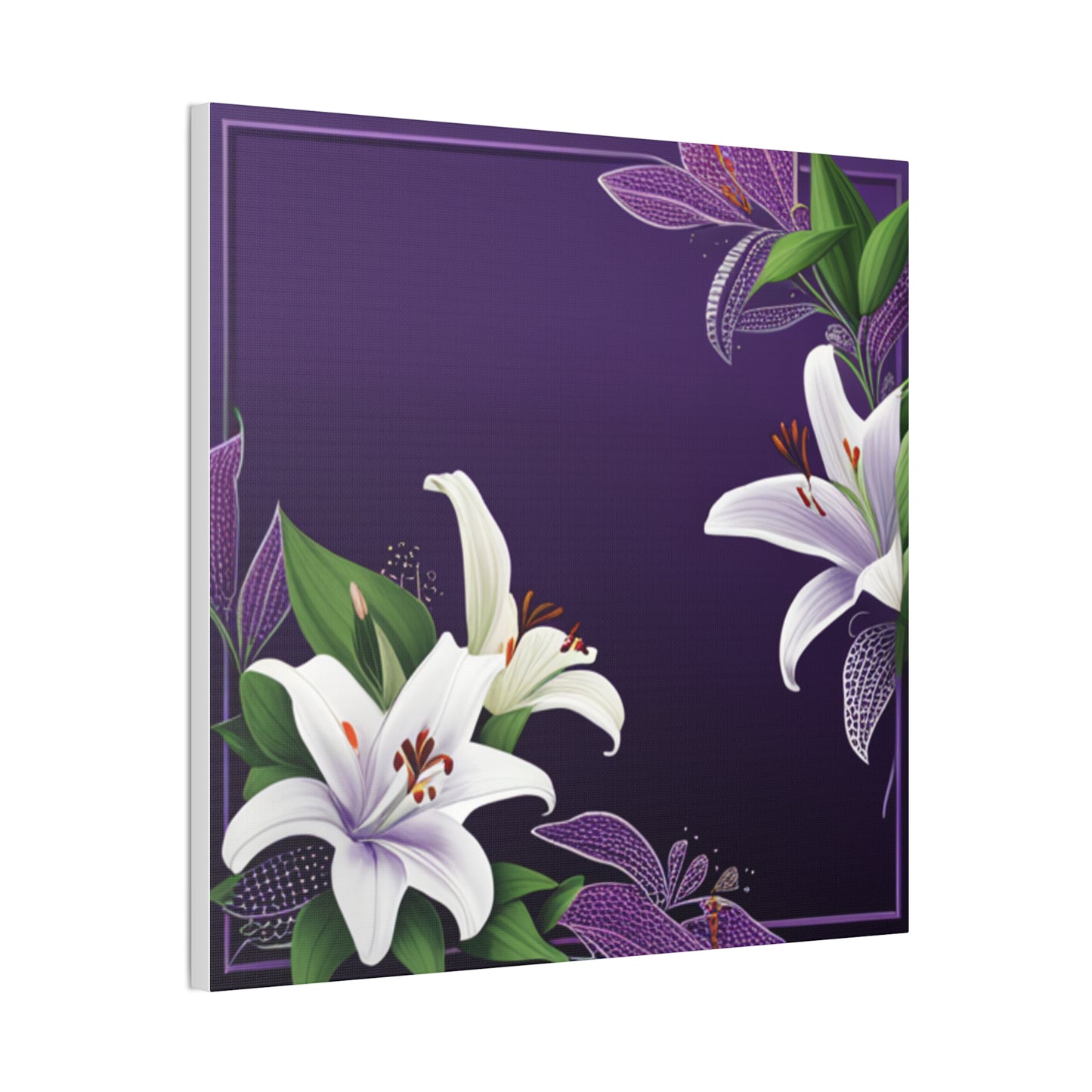 Lilies in Twilight Canvas