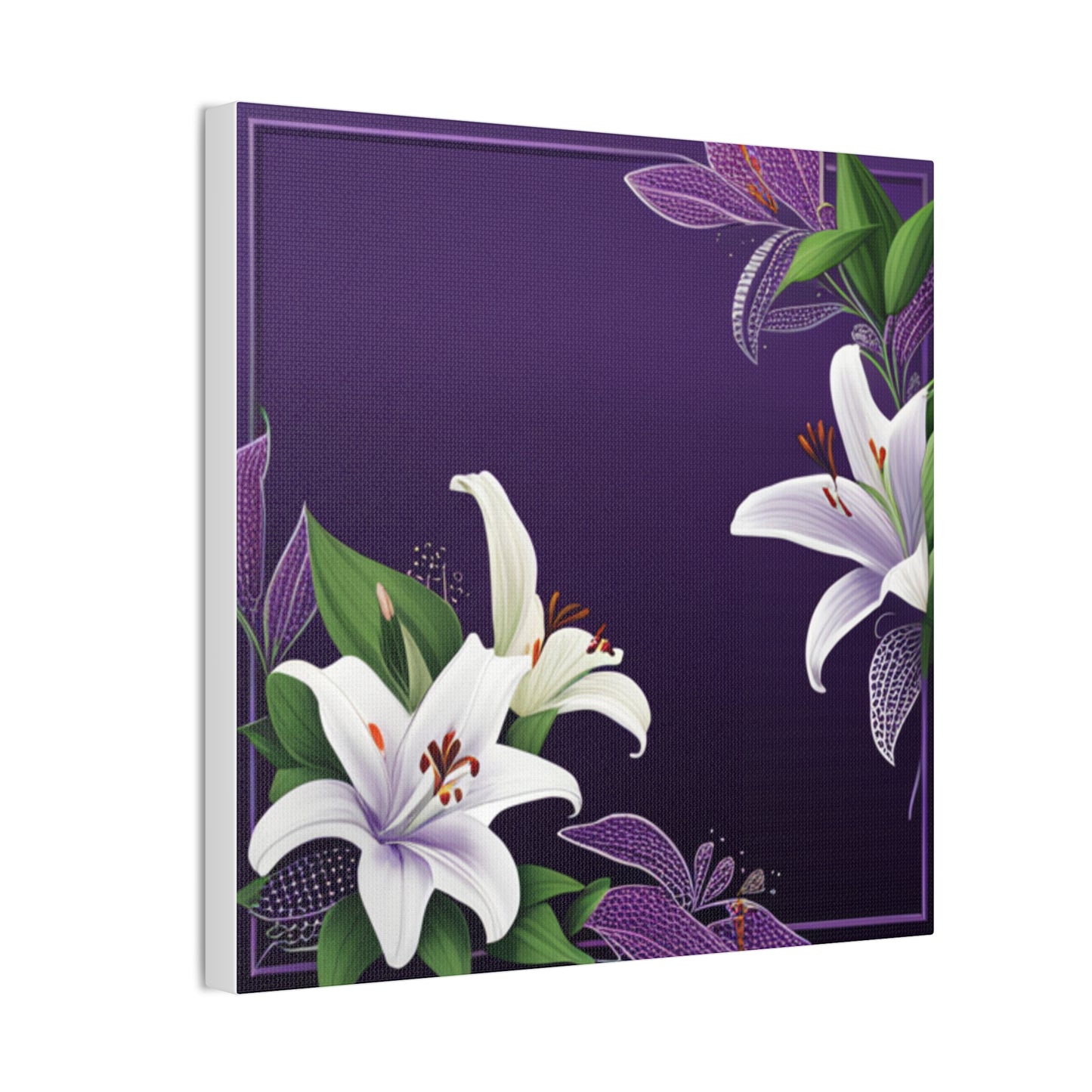 Lilies in Twilight Canvas
