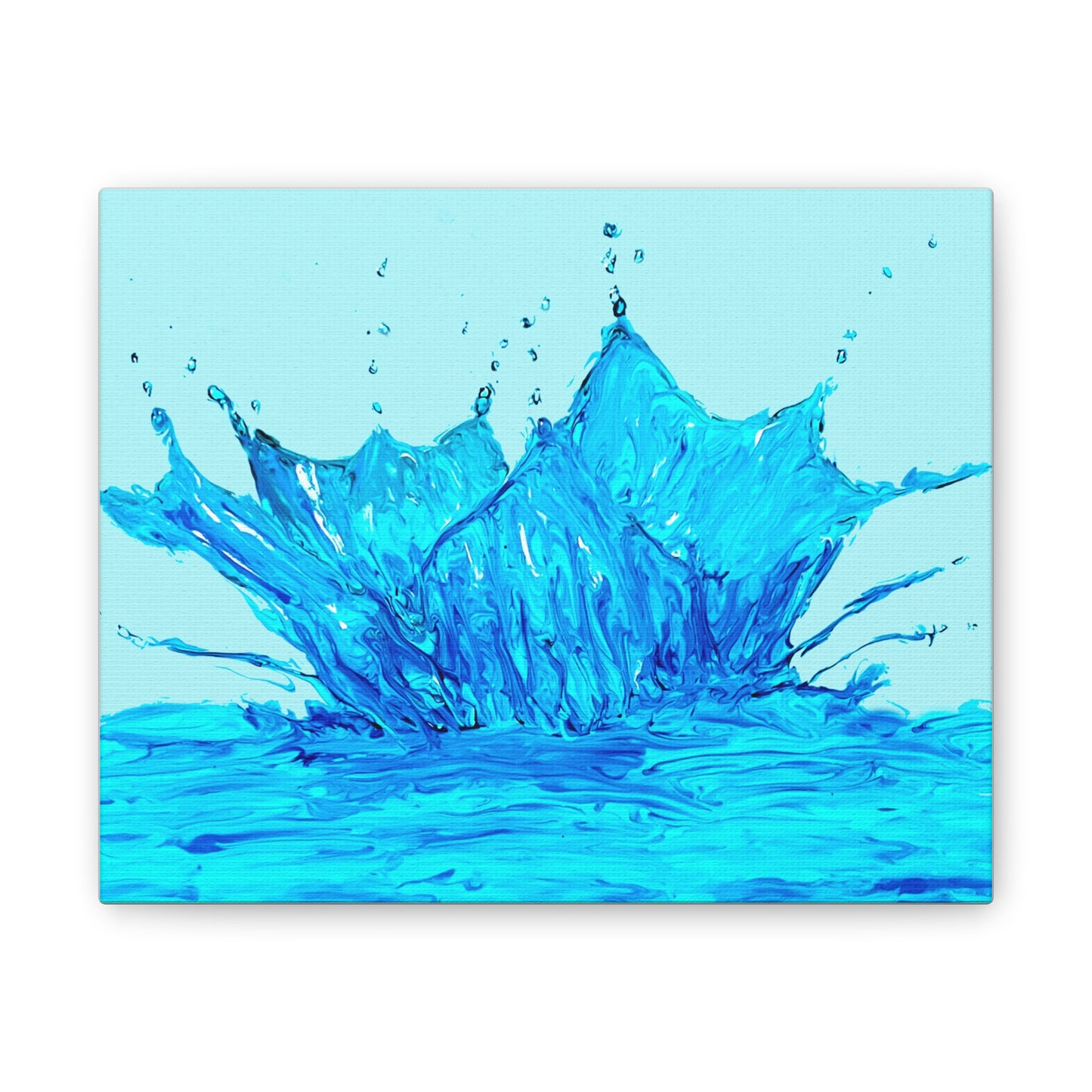 Splash of Life: Dynamic Water in Motion stretched canvas print