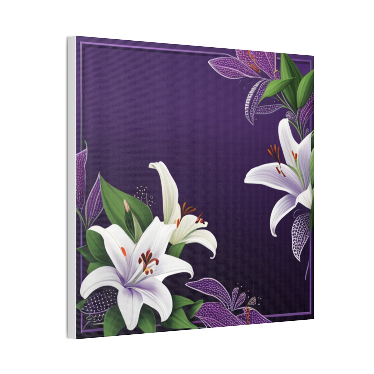 Lilies in Twilight Canvas