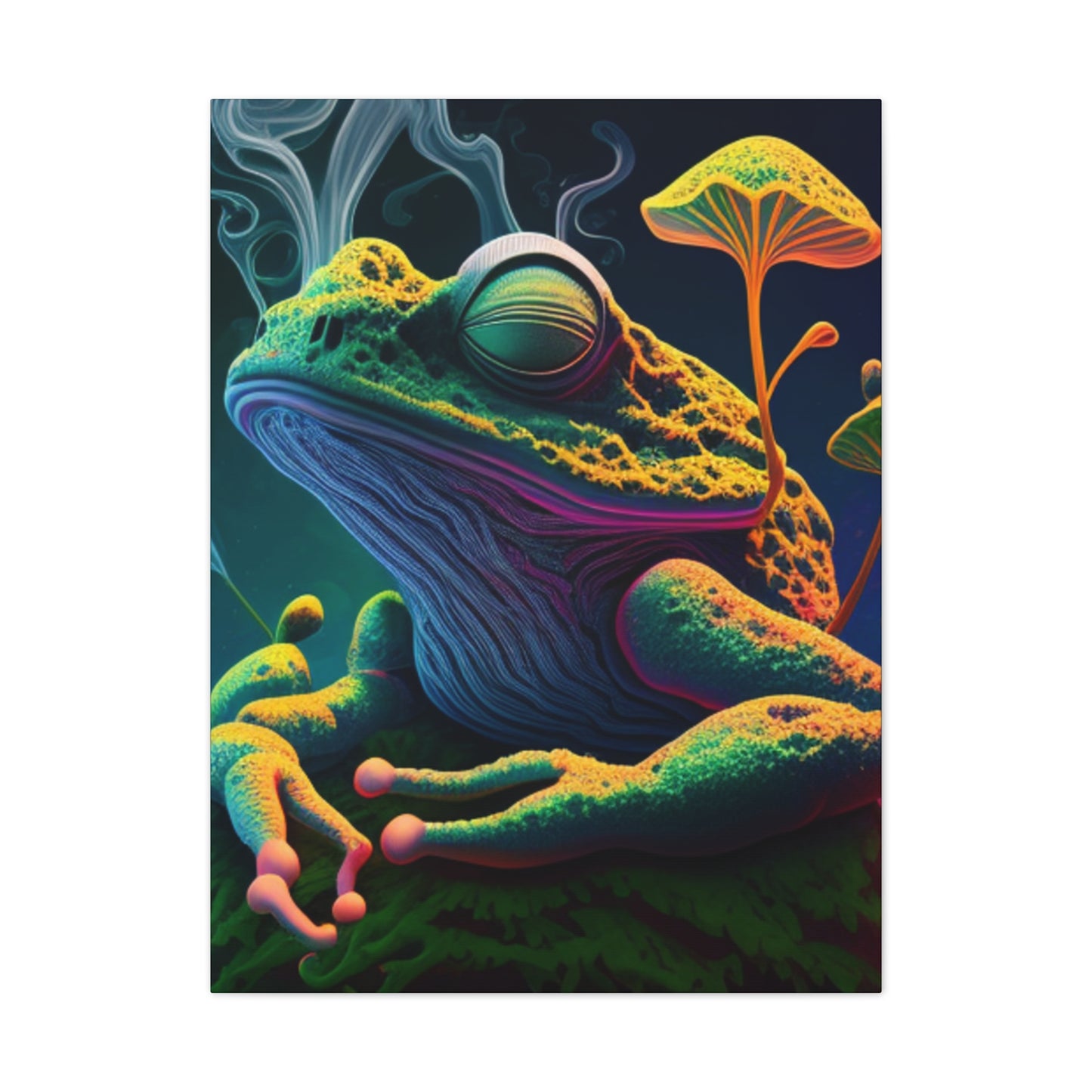 Psychedelic Frog Canvas