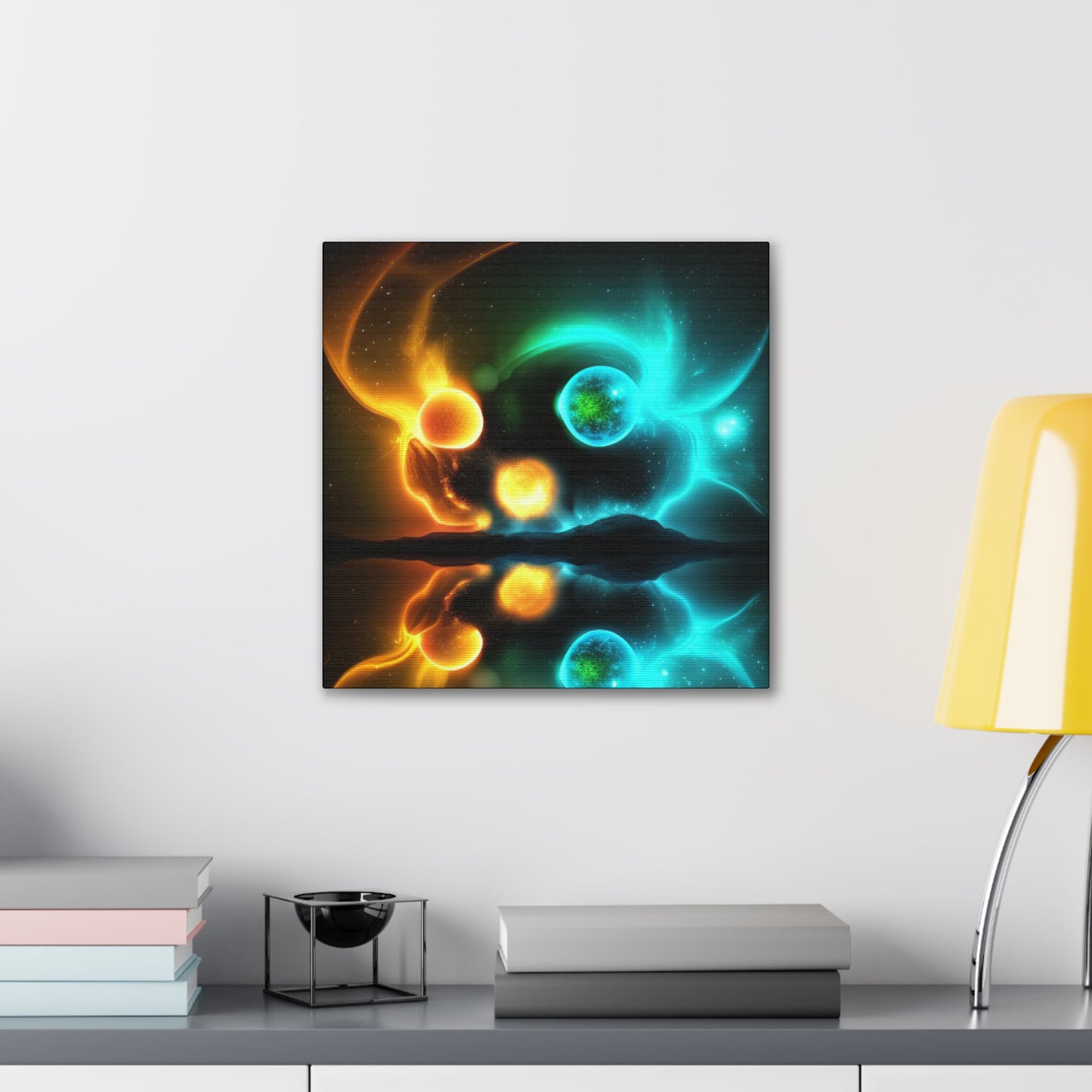 Aurora Harmony: Dance of Northern Lights Stretched Canvas Print