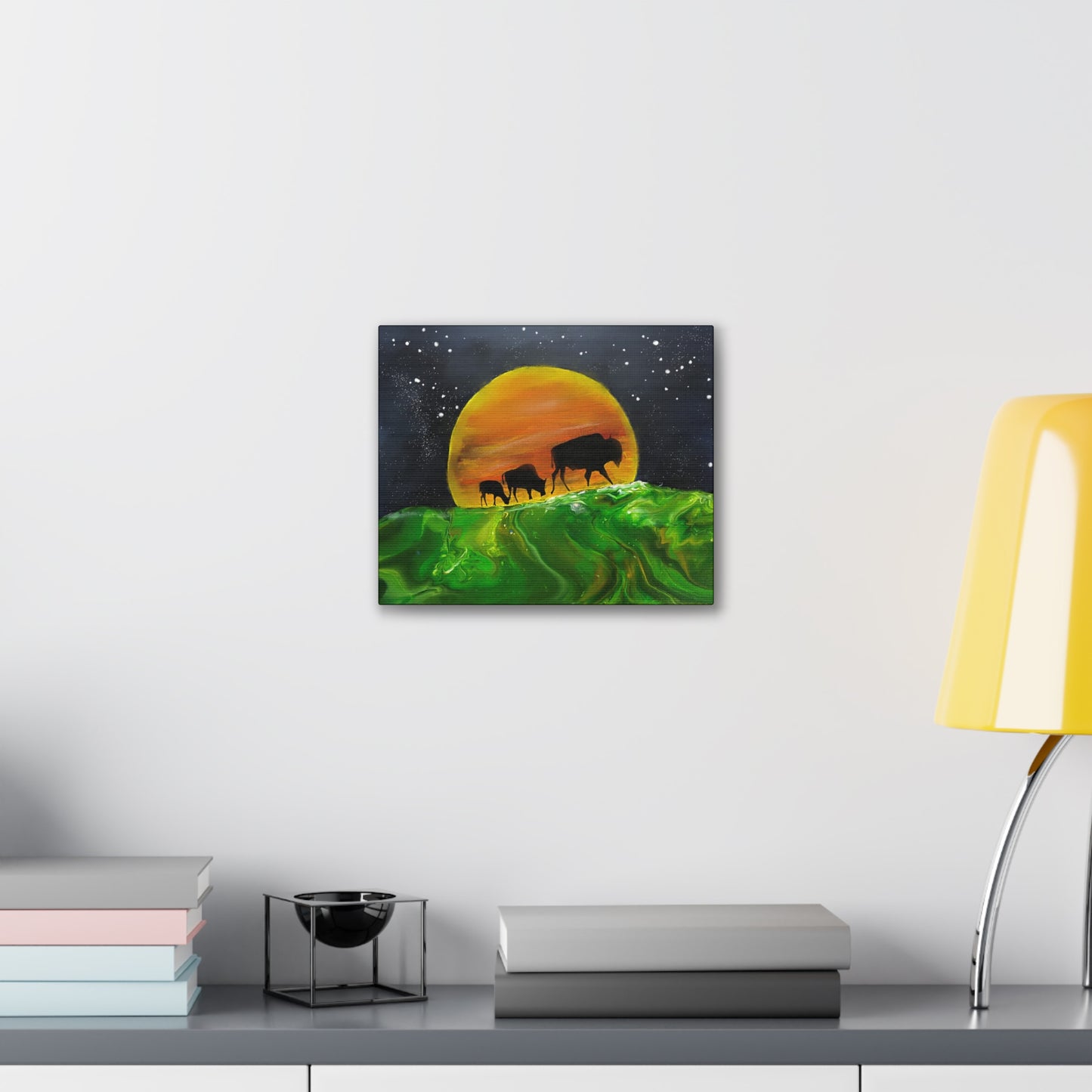 Majestic Bison Journey stretched canvas print