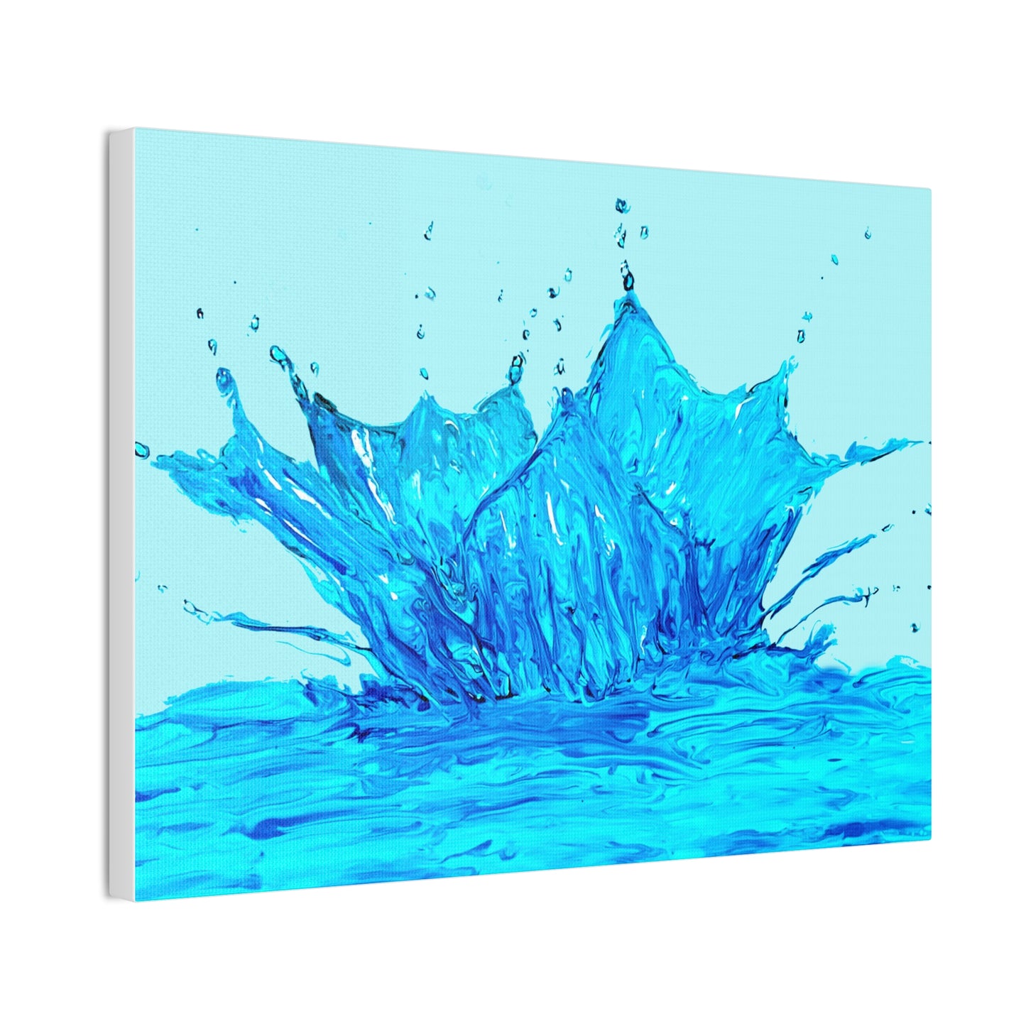 Splash of Life: Dynamic Water in Motion stretched canvas print