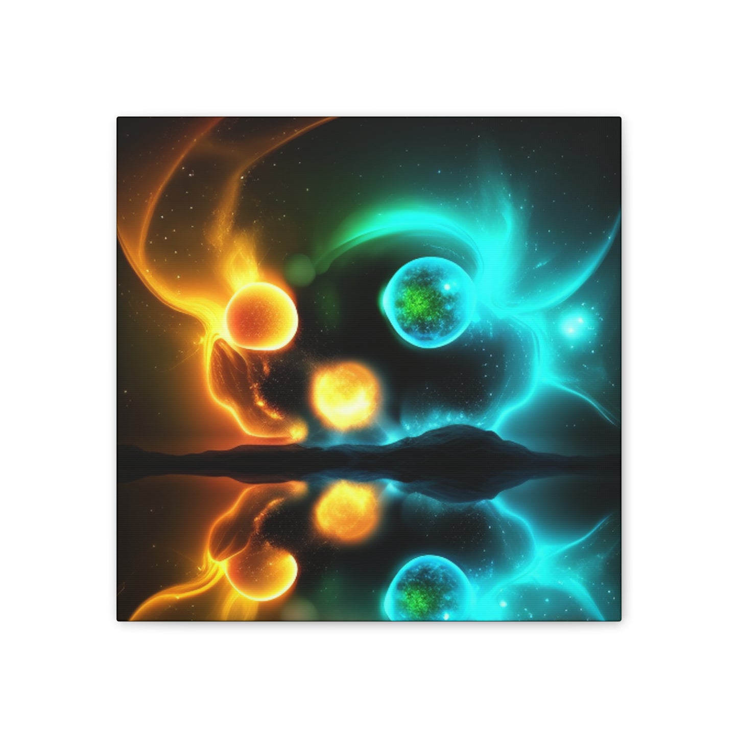 Aurora Harmony: Dance of Northern Lights Stretched Canvas Print