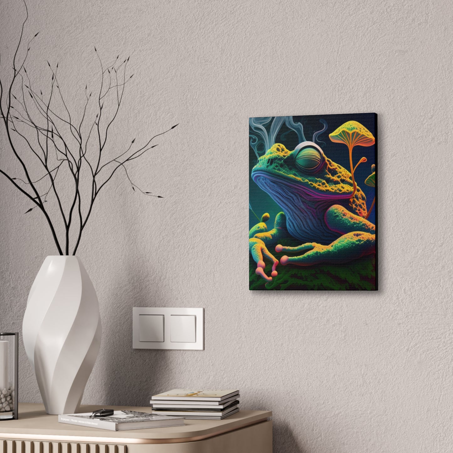 Psychedelic Frog Canvas