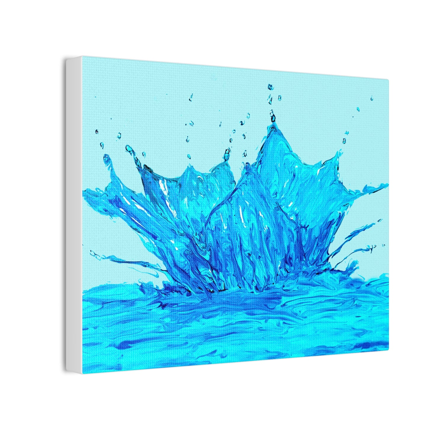 Splash of Life: Dynamic Water in Motion stretched canvas print