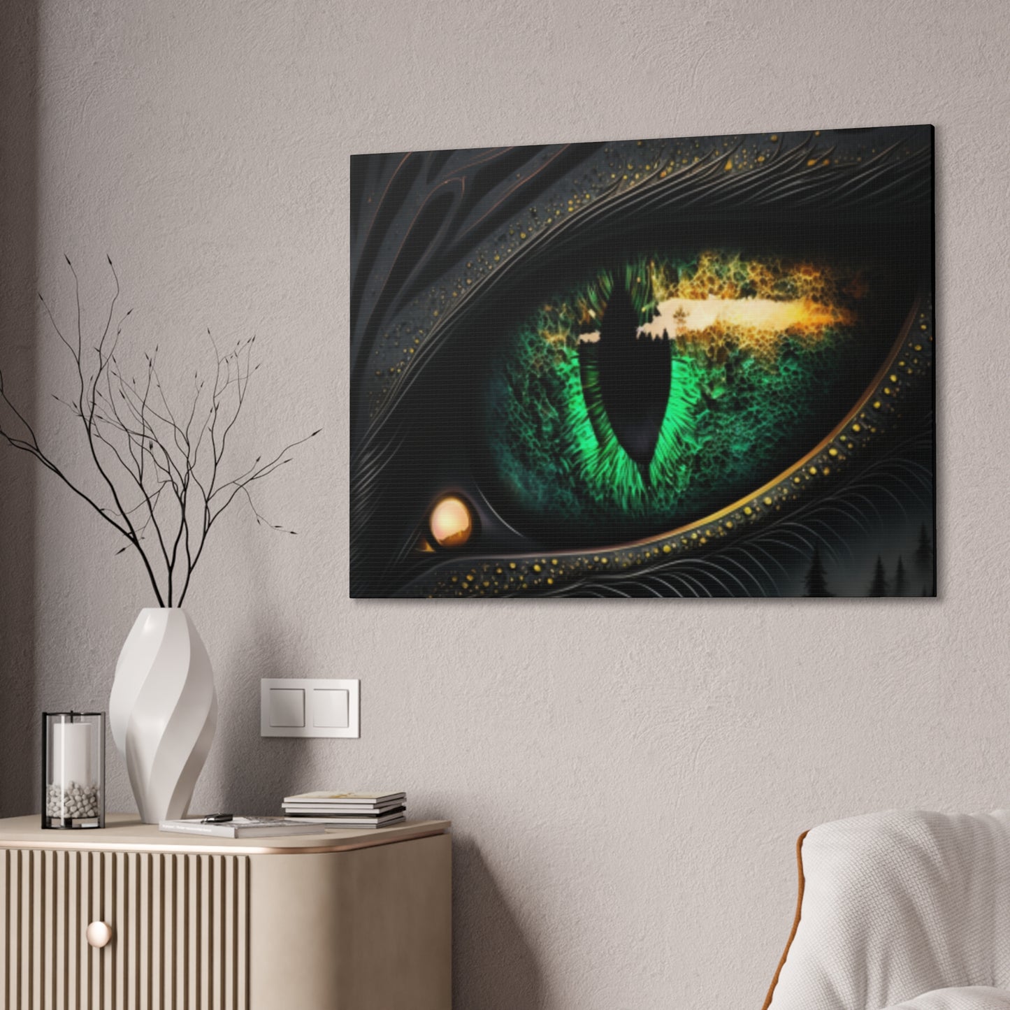 Steampunk Dragon Eye Canvas