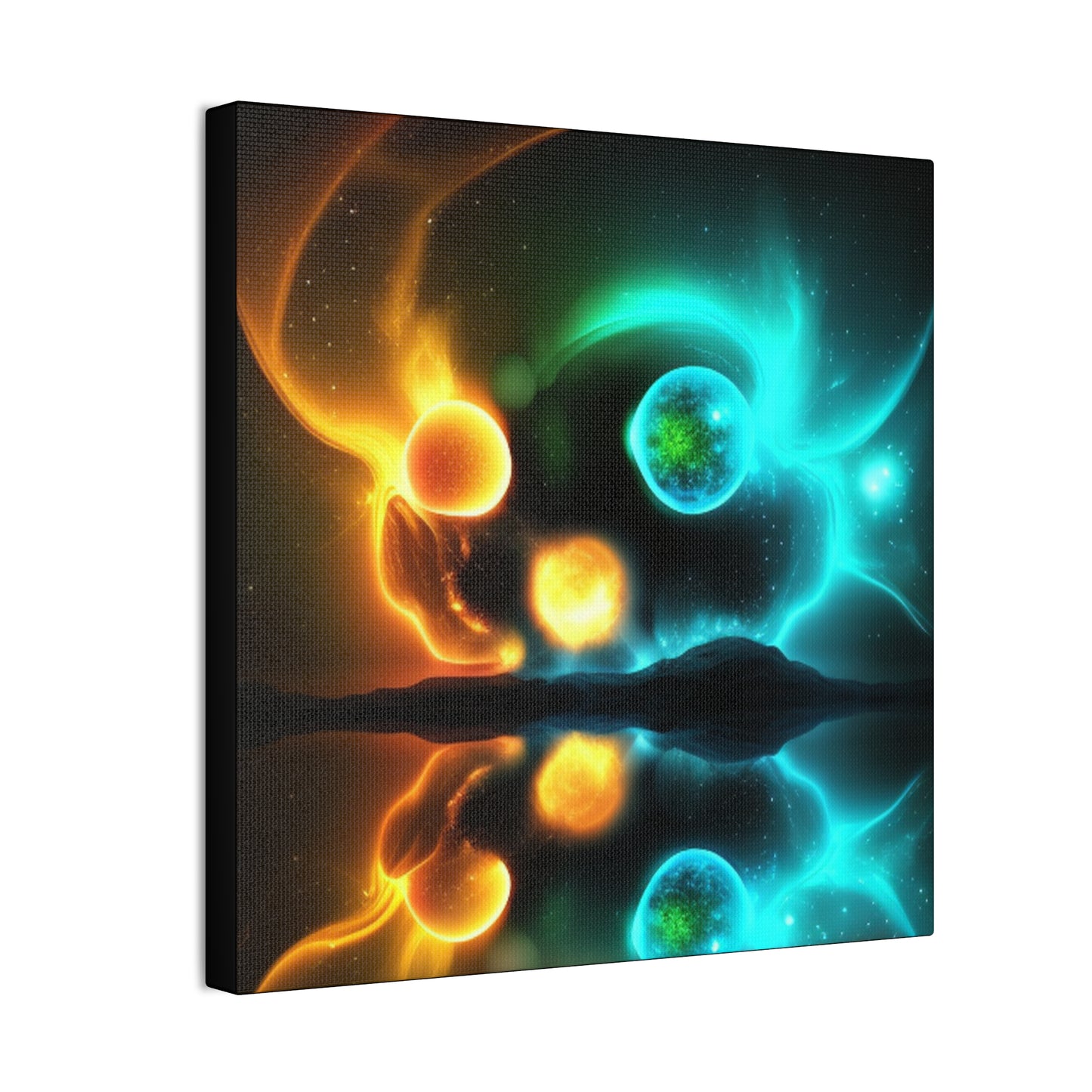 Aurora Harmony: Dance of Northern Lights Stretched Canvas Print
